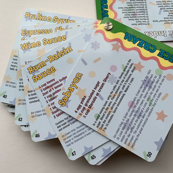 Ice Cream Desserts 100 Recipe Card Deck - Picture 7 of 8